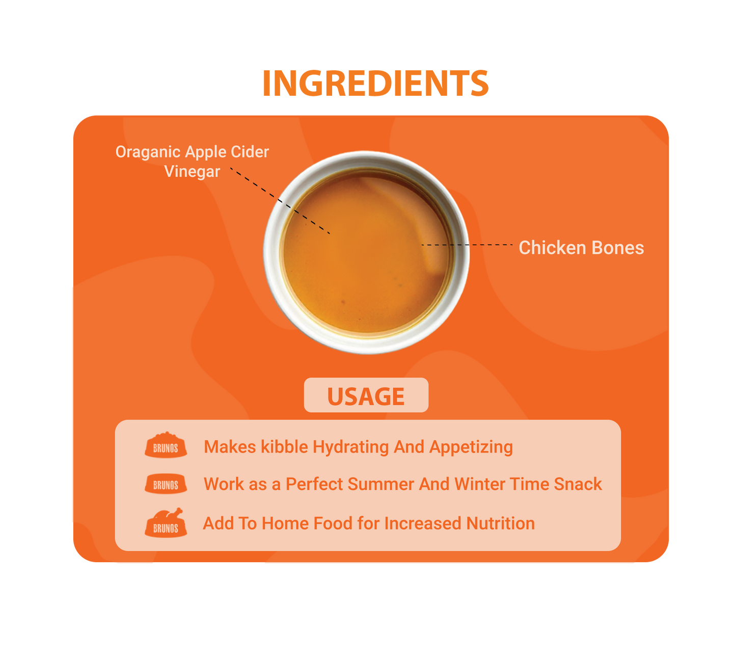 Natural Chicken Bone Broth For Dogs 100g