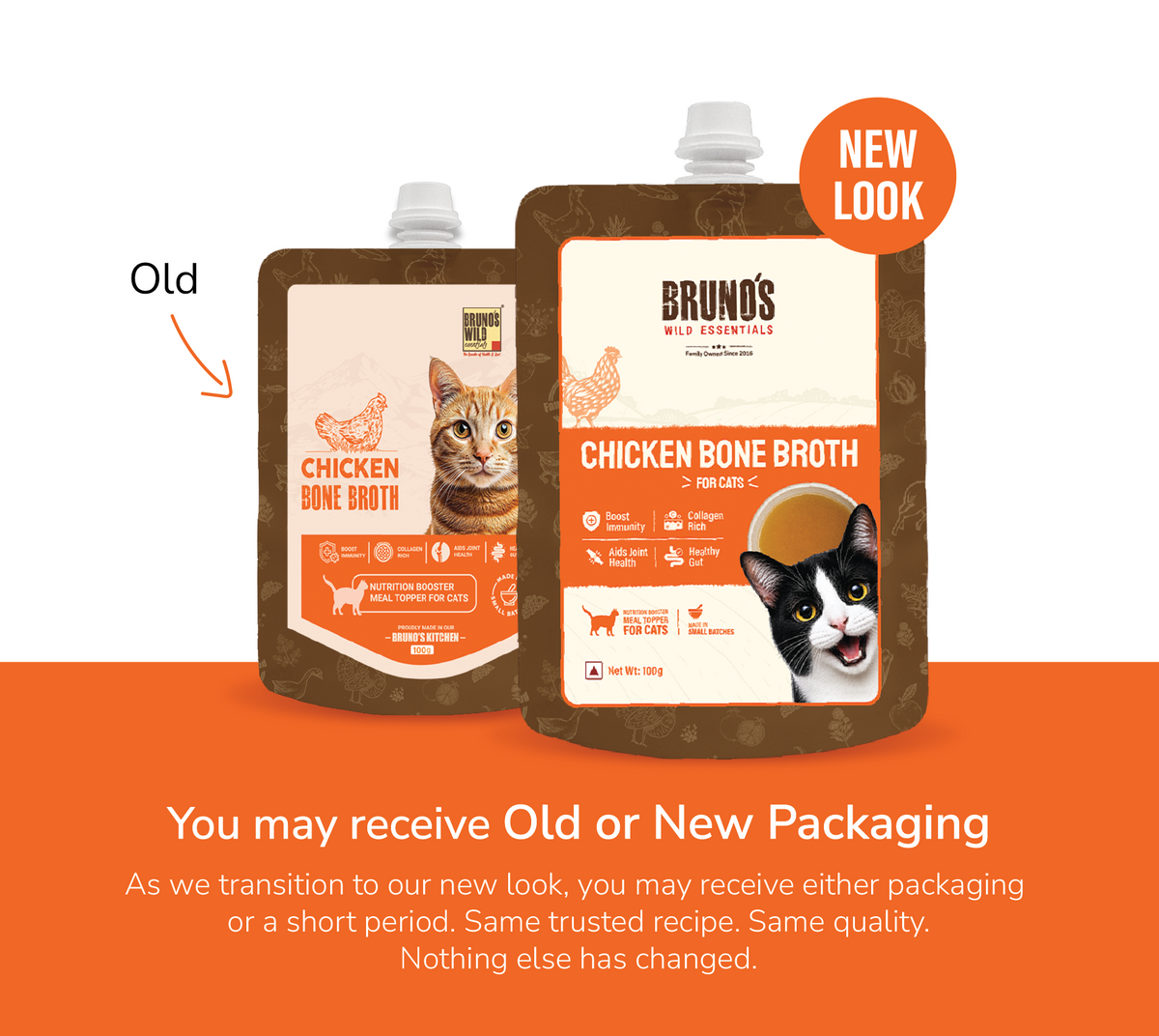 Natural Chicken Bone Broth For Cats 100g