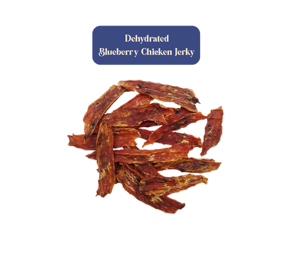Dehydrated Blueberry Chicken Jerky