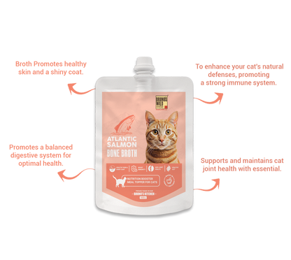 Atlantic Salmon Bone Broth For Cats 100g