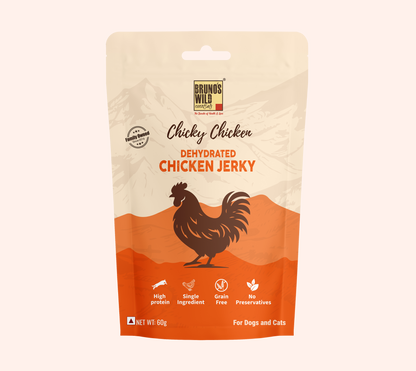 Chicky Chicken-Dehydrated Chicken Jerky Bruno's Wild Essentials